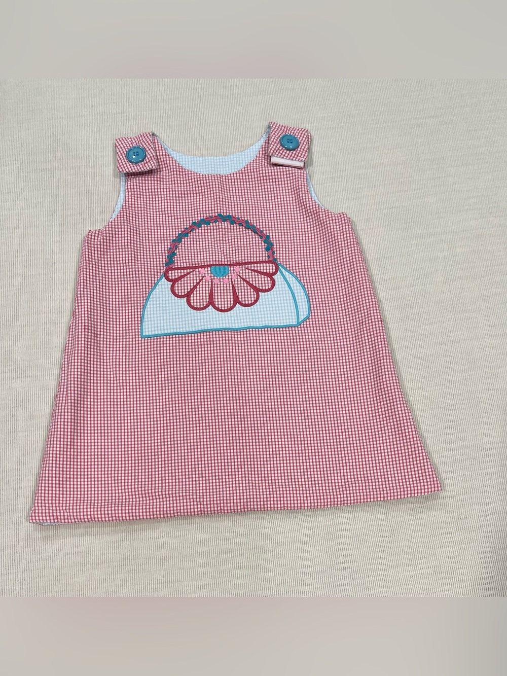 Castles & Crowns Reversible Dress Purse on Red & Lobster in Blue Size 3T
